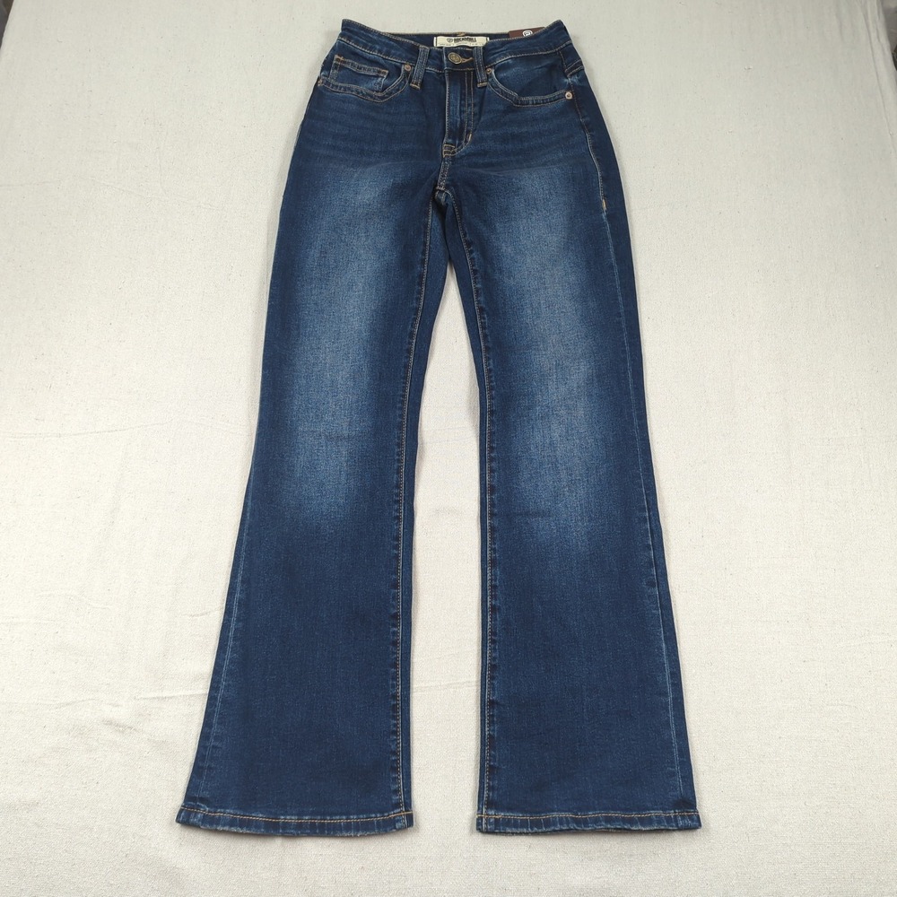 Rock Roll‎ Denim Jeans Womens 25 Blue High Rise Boot Cut Western Cowgirl New